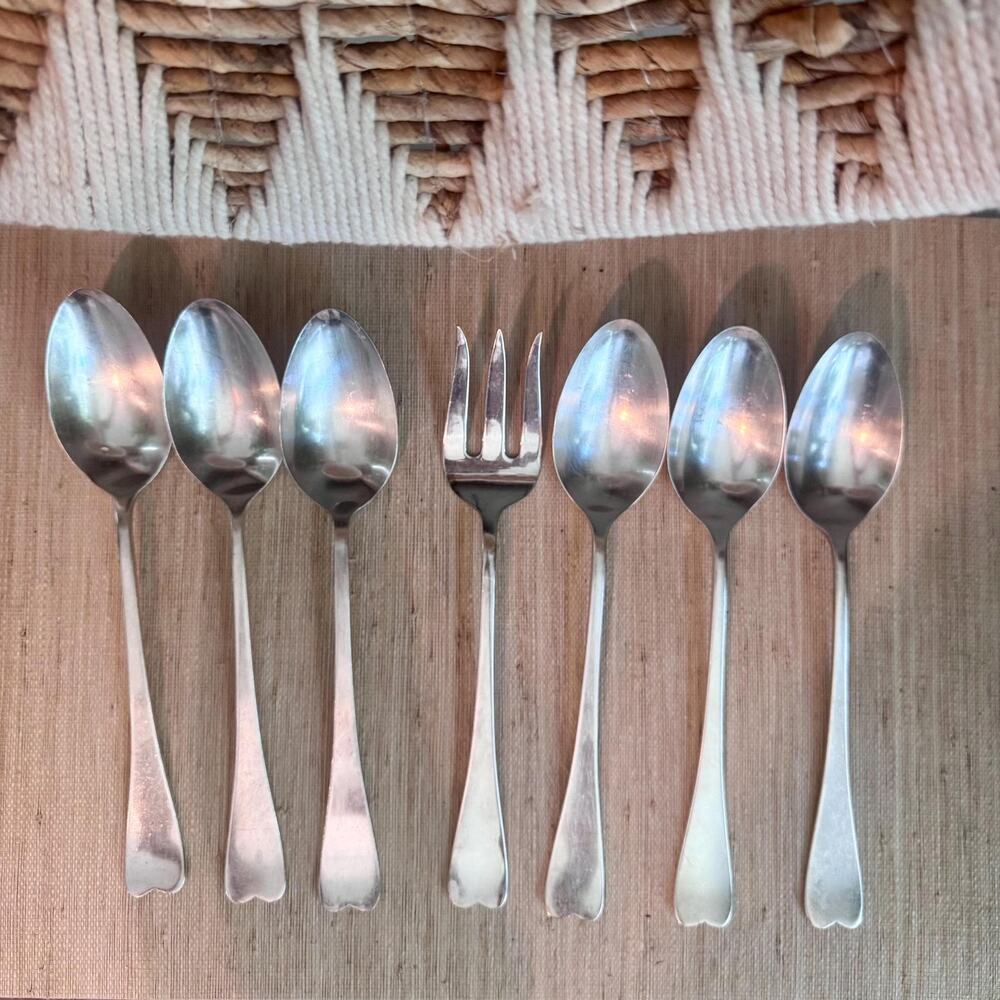 Vintage Reed & Barton Silver-Plated Buffet Serving Spoons and Fork